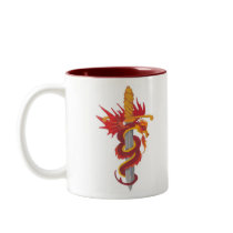 Dragon and sword mugs