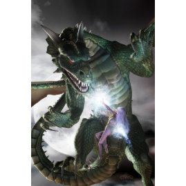 Dragon and the Sorceress print