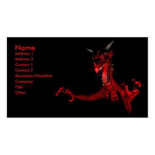 Dragon Attack 2 Sided Business Card