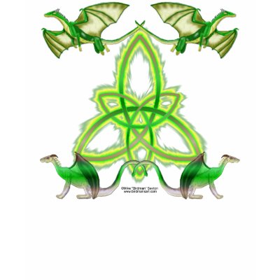 Dragon Bi-Triquetra Shirt by Birdman77