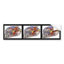 Dragon Biker Bumper Sticker