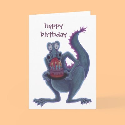 dragon birthday card by pattycake