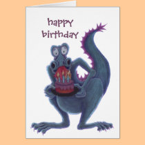 dragon birthday card cards