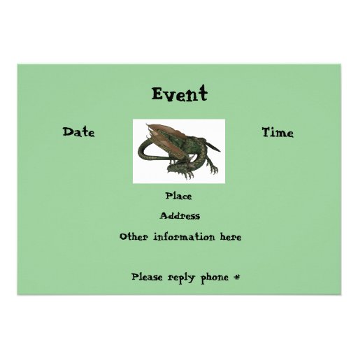 Dragon Birthday Invitation