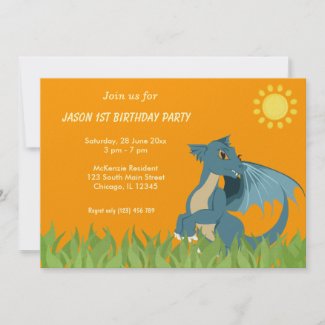 Dragon Birthday Party invitation