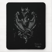 Dragon black and white mousepads by Capriceharmony65 Dragon black and white mousepads
