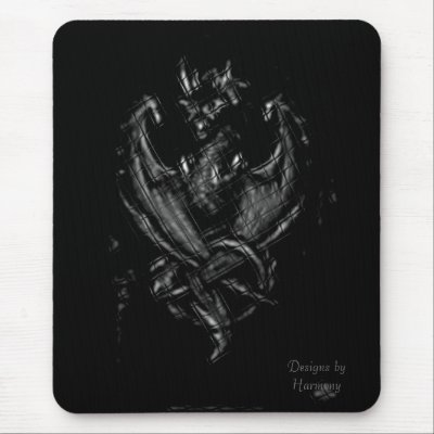 Dragon black and white mouse pads by Capriceharmony65