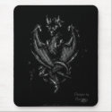 Dragon black and white mousepads