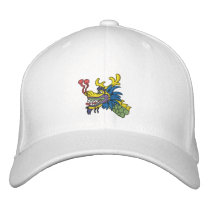 Dragon boat head embroidered hats