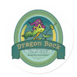 Dragon Bock Beer Label Round Sticker