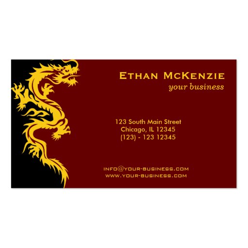 Dragon Business Card Templates (front side)