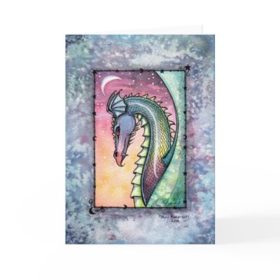 Dragon Card 'Dragon at Dusk' Molly Harrison
