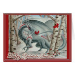 Dragon Christmas Yule card