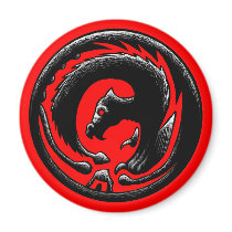 Dragon Circle magnets by rustyoldtown Dragon Circle magnets