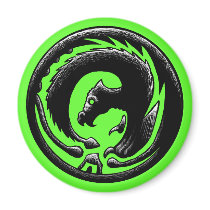 Dragon Circle magnets by rustyoldtown Dragon Circle magnets