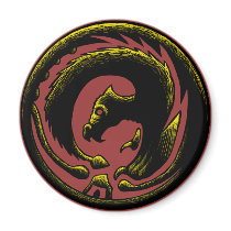 Dragon Circle Oriental magnets by rustyoldtown Dragon Circle Oriental magnets