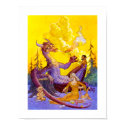 Dragon Cookout Print by geo_barr Dragon Cookout Print
