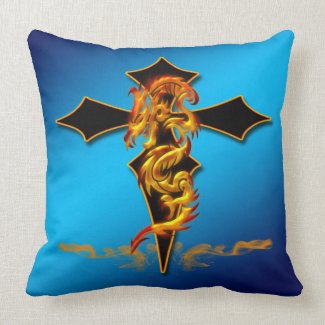 Dragon - Cross American MoJo Pillow throwpillow