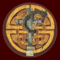 Dragon Cross stickers by DragonMyth Dragon Cross stickers