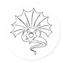 Dragon Design 42 stickers by dragonshirt Dragon Design 42 stickers