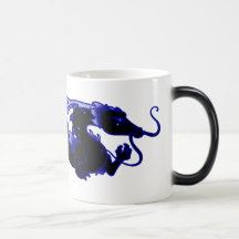 Dragon Dragon Black and Blue Mugs