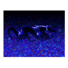 Dragon Dragon Black and Blue Post Cards
