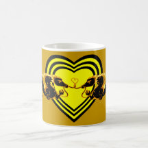 Dragon Dragon Black and Gold Coffee Mugs