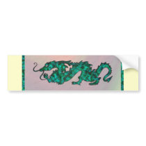 Dragon Dragon Cutout of Crystal Bumper Stickers
