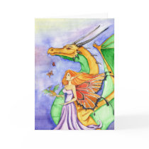 Dragon Fairy Godmother Greeting Card by featherheart Dragon Fairy Godmother Greeting Card