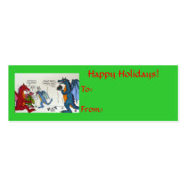 Dragon Family Christmas Video Tag business cards by codfishlady Dragon Family Christmas Video Tag business cards