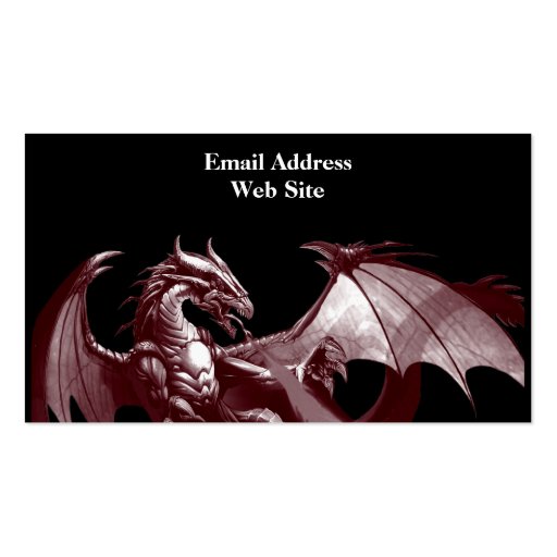 Dragon Fantasy Business Cards (back side)