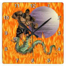 Dragon Fighter Wall Clock