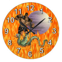 Dragon Fighter Wall Clock