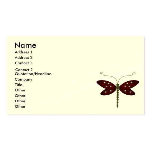 dragon fly business cards