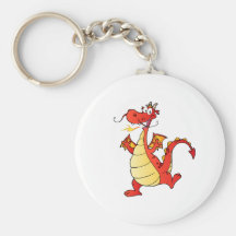 Dragon Funny Happy Fantasy Fiction Drawing Cartoon Key Chain