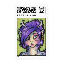 Dragon girl postage