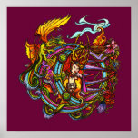 Dragon Goddesses of the Harvest Moon Print