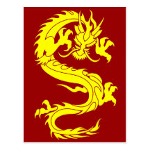 dragon golden postcards