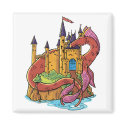 dragon guarding castle magnets by doonidesigns dragon guarding castle magnets