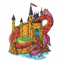 dragon guarding castle photo sculptures