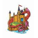 dragon guarding castle t-shirts
