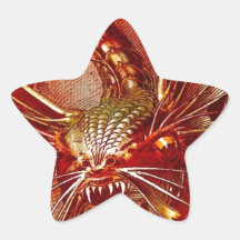 Dragon Head 1 Star Sticker