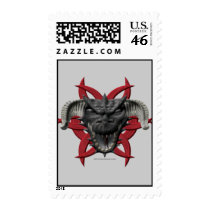 Dragon Head - Black postage by thefrozenduck Dragon Head - Black postage