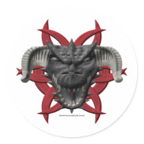 Dragon Head - Black stickers by thefrozenduck Dragon Head - Black stickers
