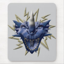 Dragon Head - Blue mousepads by thefrozenduck Dragon Head - Blue mousepads