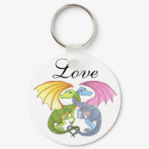 Dragon Hugs Keychain