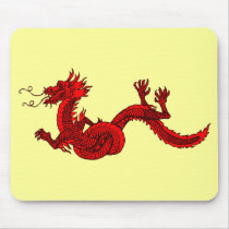 Dragon in Red mousepads