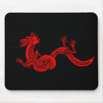 Dragon in Red mousepads