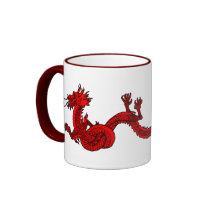 Dragon in Red mugs