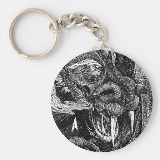 Dragon 'initial' keychain